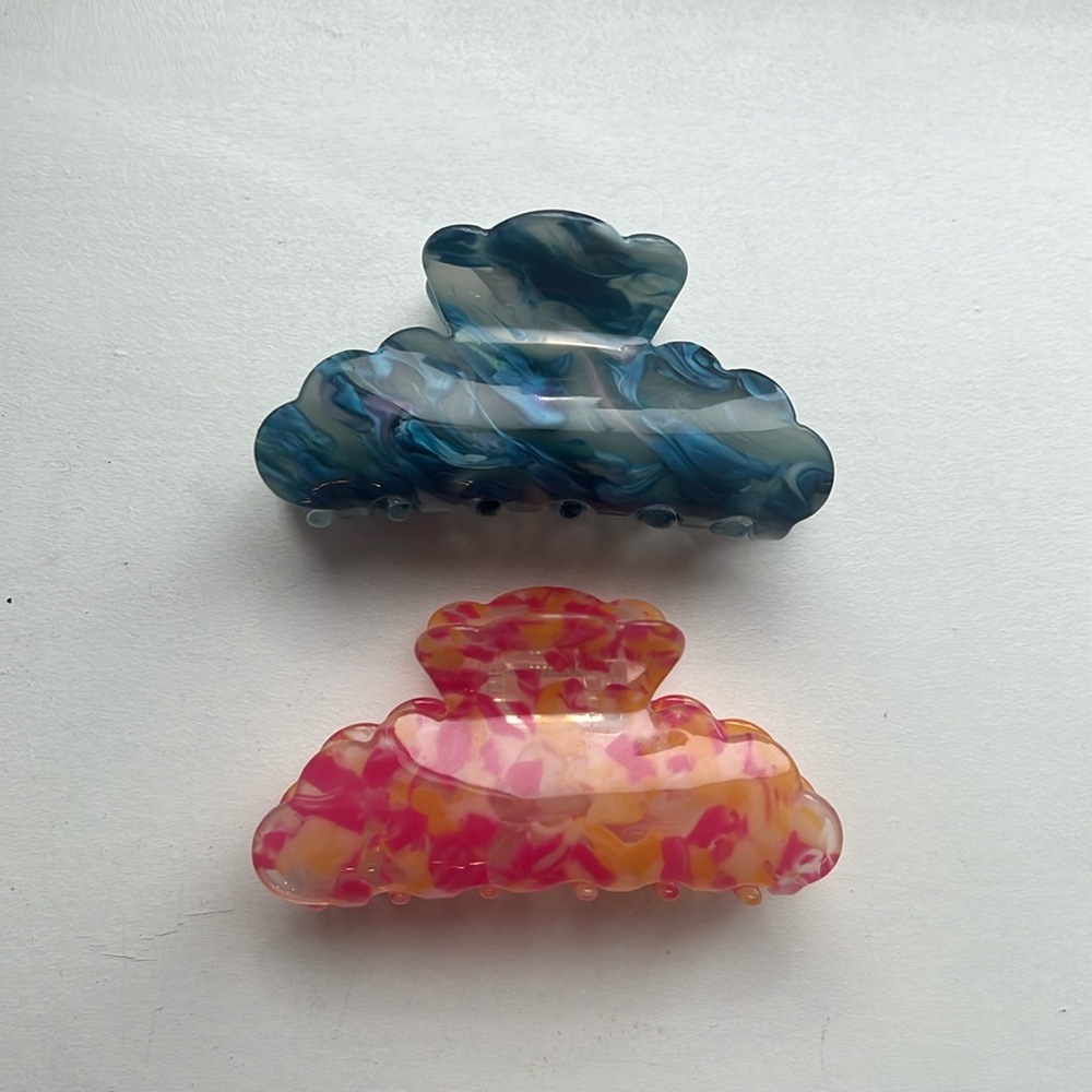 Two hair clips